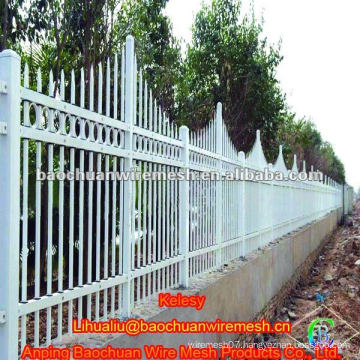 Plastic spraying rot proof zinc steel fence ring-type three beam type wall fence Wrought iron fence